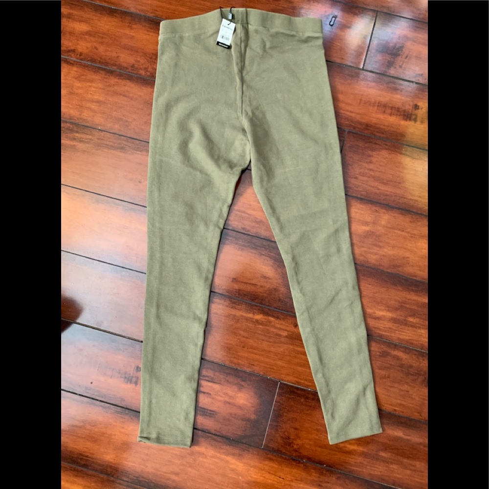 Express military green stretchy pants